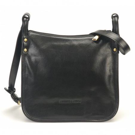 Petit sac besace porté épaule 123-03 noir vue face