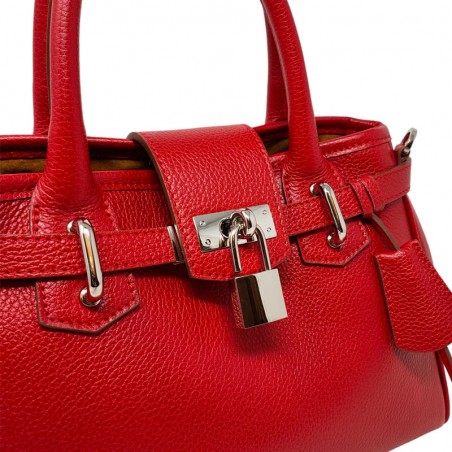 Berthille sac Mini Vendôme rouge détail fermoir