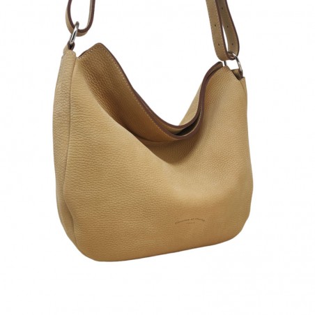 Charles et Charlus sac Janis beige détail cuir