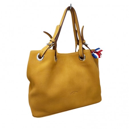 Charles et Charlus totebag cuir taurillon couleur dogwood face