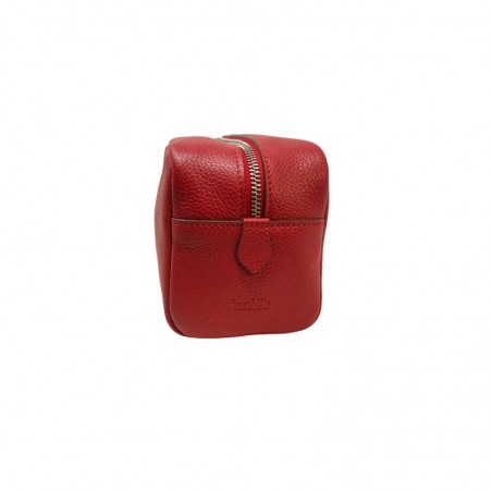 Trousse de toilette Berthille rouge profil