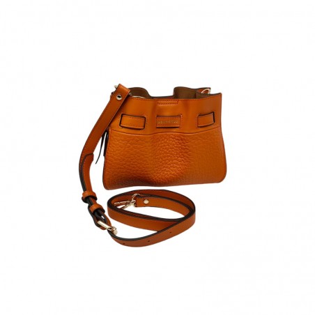 Pourchet blossom mini sac en bandoulière orange photo face + bandoulière