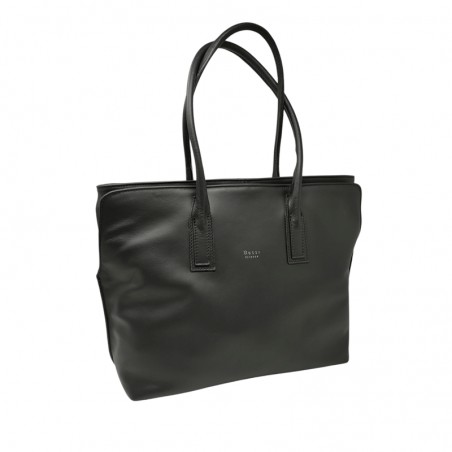 Sac shopping BRUNO ROSSI A208 noir vue de face