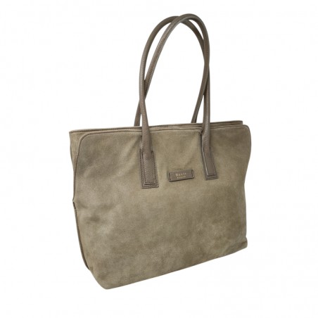 BRUNO ROSSI C208 sac shopping taupe vue de face