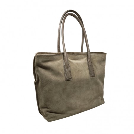 BRUNO ROSSI C208 sac shopping taupe vue de dos