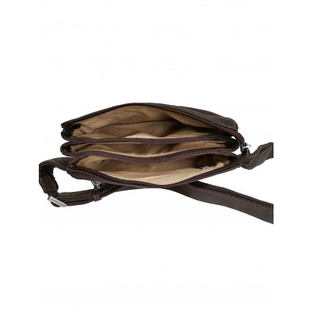 Arthur&Aston sac banane cuir vieilli cognac intérieur