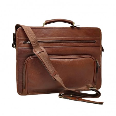 cartable et porte ordinateur KATANA 31006 marron bandoulière